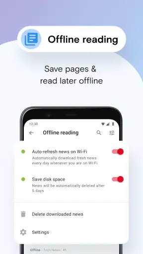 Opera Mini beta Web ブラウザ