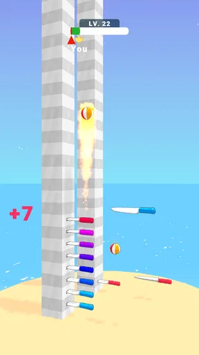 ボールアップ：ナイフレース