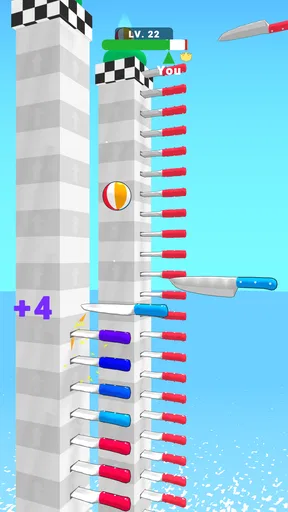 ボールアップ：ナイフレース