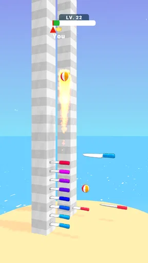 ボールアップ：ナイフレース