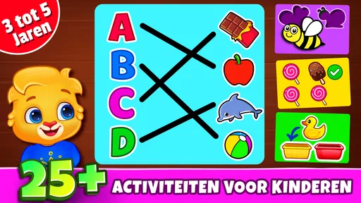 Kinderspellen: kleuren, puzzel