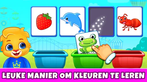 Kinderspellen: kleuren, puzzel