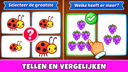 Kinderspellen: kleuren, puzzel