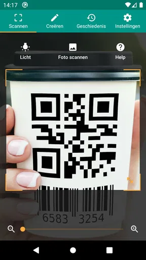 QR- en barcodescanner