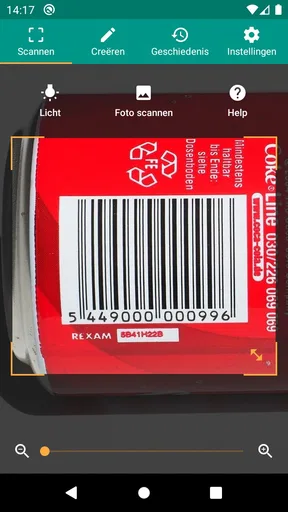 QR- en barcodescanner