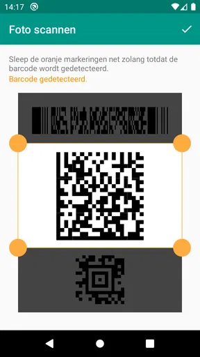 QR- en barcodescanner