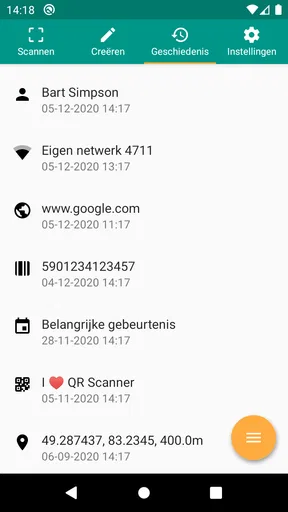 QR- en barcodescanner