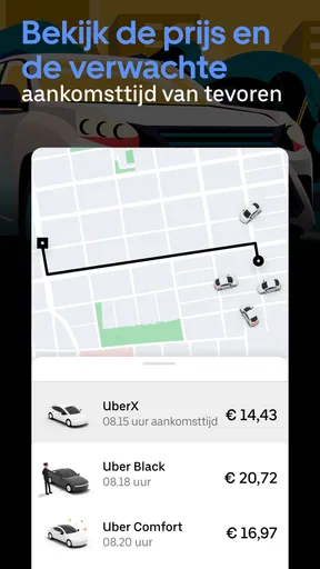 Uber - Vraag een rit aan