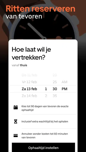 Uber - Vraag een rit aan