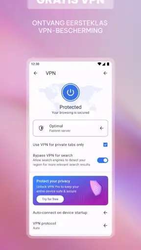 Opera-browser met VPN